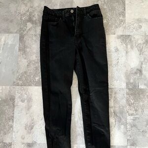 Black high waisted jeans